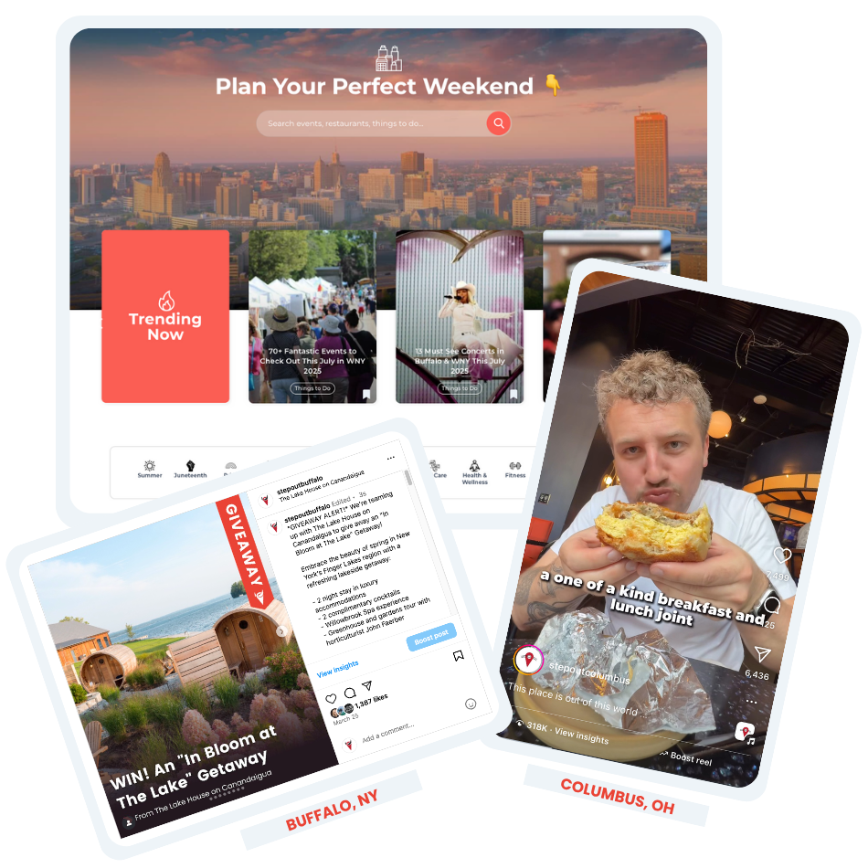 examples of Step Out Media platforms and content examples of Step Out Media platforms and content